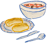 Carnavals lunch // Spek & Bonen soep met worstenbroodje