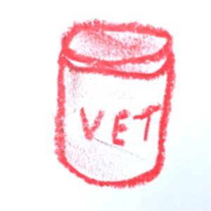 Potje met vet + kaantjes